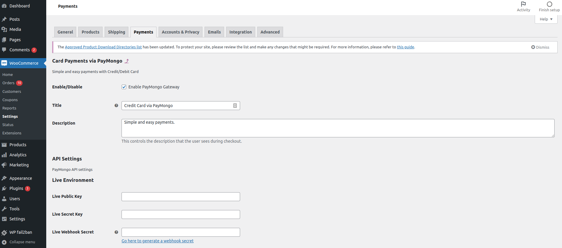 WooCommerce Plugin for PayMongo screenshot 2